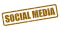 Social media stamp Royalty Free Stock Photo