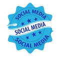 Social media stamp vector Royalty Free Stock Photo