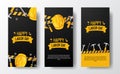 Social media stories banner for labor day with 3d safety helmet worker, hammer, wrench, screwdriver, with yellow line and black