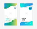 Social media story status online product promotion vertical poster background template design. Creative simple geometric abstract