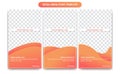 Social Media Story Template Design set in Trendy mango color gradient style. Simple and Modern Royalty Free Stock Photo