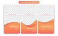 Social Media Story Template Design set in Trendy mango color gradient style Version 2. Simple and Modern