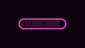 Social media subscribe neon button for website and UI material.