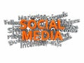 Social media tag words cloud 3d Royalty Free Stock Photo