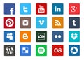 Social media and technology icon set