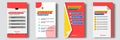 Social media tutorial, tips, trick, did you know post feed stories banner layout template with sticky note design element and Royalty Free Stock Photo