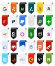 Social Media Vertical Labels with Icons [2]