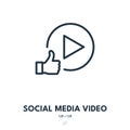 Social Media Video Icon. Multimedia, Player, Watch. Editable Stroke. Vector Icon Royalty Free Stock Photo