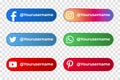 Social media web lower third banners template design. Vector illustration Royalty Free Stock Photo