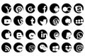 The social media website logo icon black