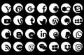 The social media website logo icon dark