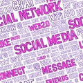 Social Media Words Seamless Pattern