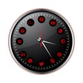 Social medias icons black clock