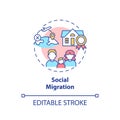 Social migration concept icon Royalty Free Stock Photo