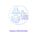 Social motivation concept icon