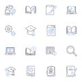 Social nerking line icons collection. Connections, Nerking, Interaction, Engagement, Collaboration, Relationships