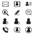 Social Netwok User silhouette icons set