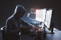 Social network and attack concept Royalty Free Stock Photo
