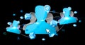 Social network blue avatar Royalty Free Stock Photo