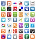 Social Media Network Buttons Button Set Royalty Free Stock Photo