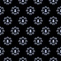 Social network circle seamless pattern isolated on black background Royalty Free Stock Photo