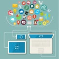 Social network, communication in the global Royalty Free Stock Photo