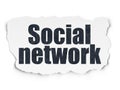 Social network concept: Social Network on Torn Paper background Royalty Free Stock Photo