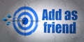 Social network concept: target and Add as Friend Royalty Free Stock Photo