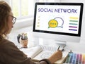 Social Network Connection Discussion Concept Royalty Free Stock Photo