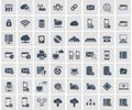 Social network, data analytic, mobile and web application icon set. Flat vector