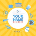 Social network designer avatar. Place for your name. Template of the artist portfolio, banners, announcements, web sites Royalty Free Stock Photo