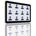 Social Network Group of Tablet Computers Royalty Free Stock Photo