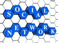 Social network - hexahedrons in cellular structure