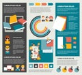 Social network infographic. Royalty Free Stock Photo