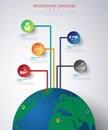 Social network infographics with icons set. vector. illustration Royalty Free Stock Photo