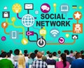 Social Network Internet Online Society Connecting Social Media C Royalty Free Stock Photo