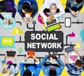 Social Network Internet Online Society Connecting Social Media C Royalty Free Stock Photo