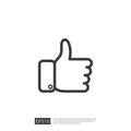 social network like icon. hand thumb up symbol for web UI, logo, app with flat style design