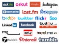 Social network logos Royalty Free Stock Photo