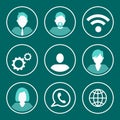 Social Network Man and Woman Vector Illustration