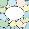 SOCIAL NETWORK media speech bubble cloud Royalty Free Stock Photo