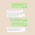 Social network Messenger concept frame Vector illustration Royalty Free Stock Photo