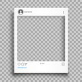 Social network photo frame mobile app interface for friends internet sharing - vector