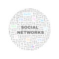 Social network popular acronyms and abbriviations. Chat word cloud vector.