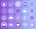 Social Network Signs Icons Vector Illustration Royalty Free Stock Photo