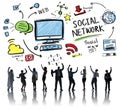 Social Network Social Media Business People Celebration Concept Royalty Free Stock Photo