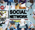 Social Network Social Media Internet WWW Web Online Concept Royalty Free Stock Photo