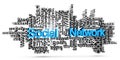 Social network tag cloud Royalty Free Stock Photo