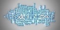 Social network tag cloud Royalty Free Stock Photo