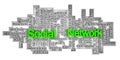 Social network tag cloud Royalty Free Stock Photo
